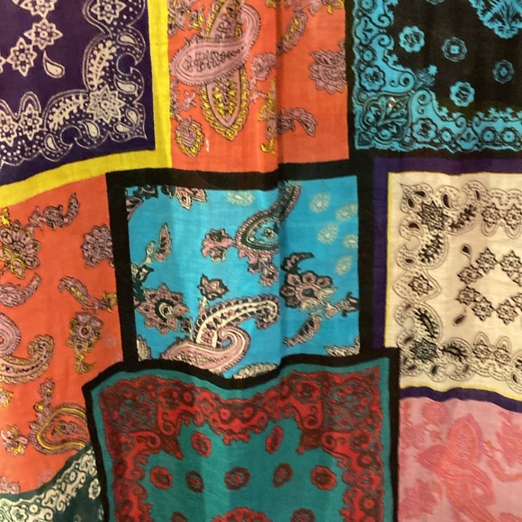 Boho Jane bohemian button up size Large patch work blouse 100 percent cotton - Picture 9 of 9